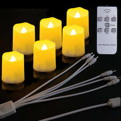 Wiederaufladbare LED-Teelichter mit Fernbedienung