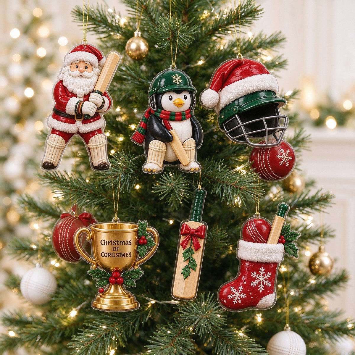Sport-Adventskalender mit Acryl-Anhängern, 24 Tage