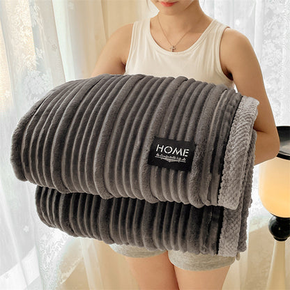Flauschige Kaninchenfell-Imitat Decke, extra warm