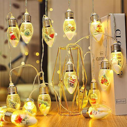 LED-Lichterkette mit weihnachtlichen Motiven