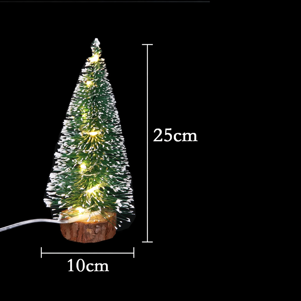 Mini-Weihnachtsbaum aus Kiefernnadeln mit LED-Beleuchtung, 40 cm