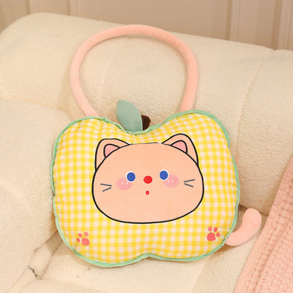 Apfel-Kuschelkissen mit Decke, 2-in-1