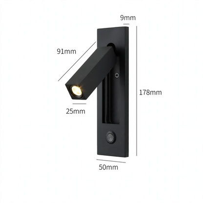 Wandleuchte mit Leselicht und USB-Ladeanschluss