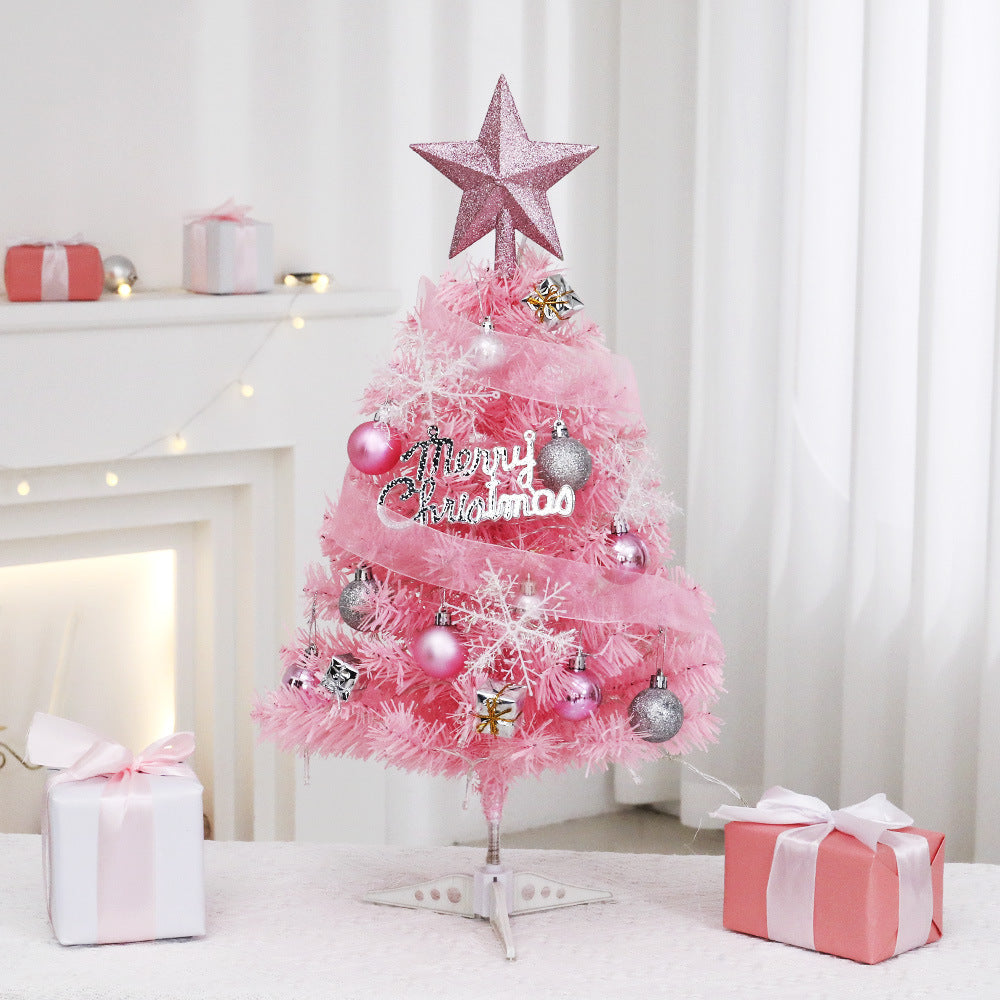 Rosa Mini-Weihnachtsbaum für den Schreibtisch, 45 cm oder 60 cm