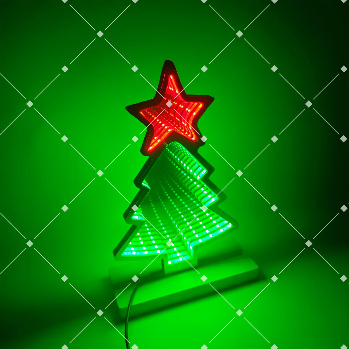 LED-Tunnel-Licht in Weihnachtsbaumform