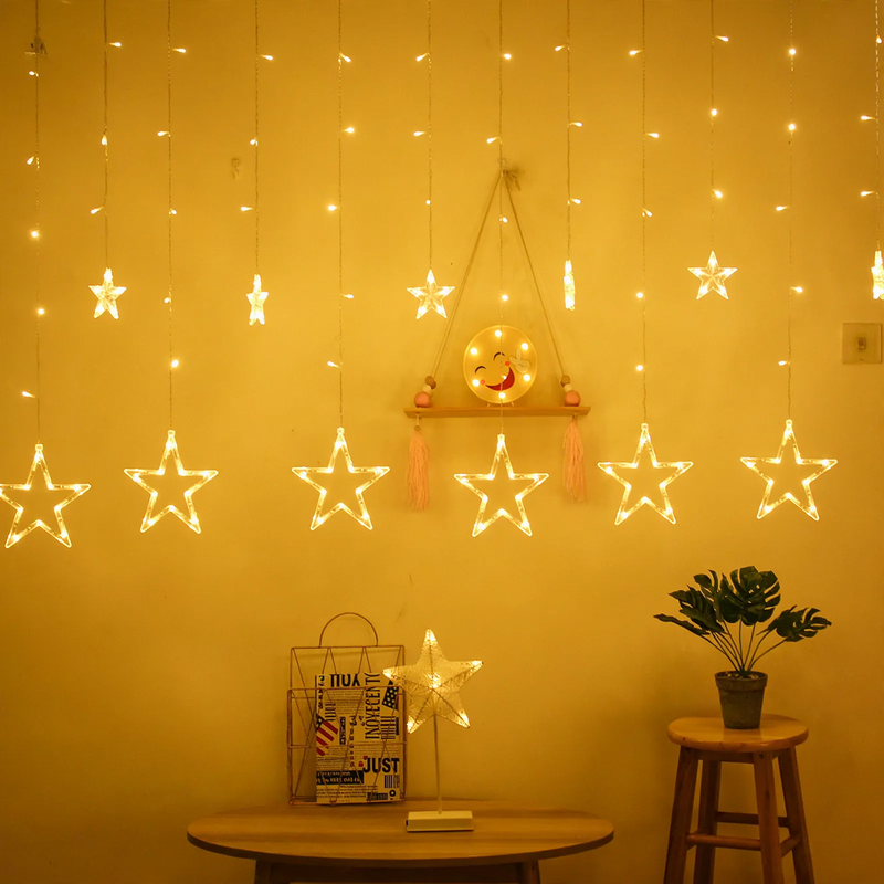 LED-Sternen-Lichterkette für festliche Dekoration