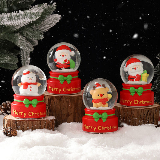 Handgeferti weihnachtliche Schneekugel mit Licht