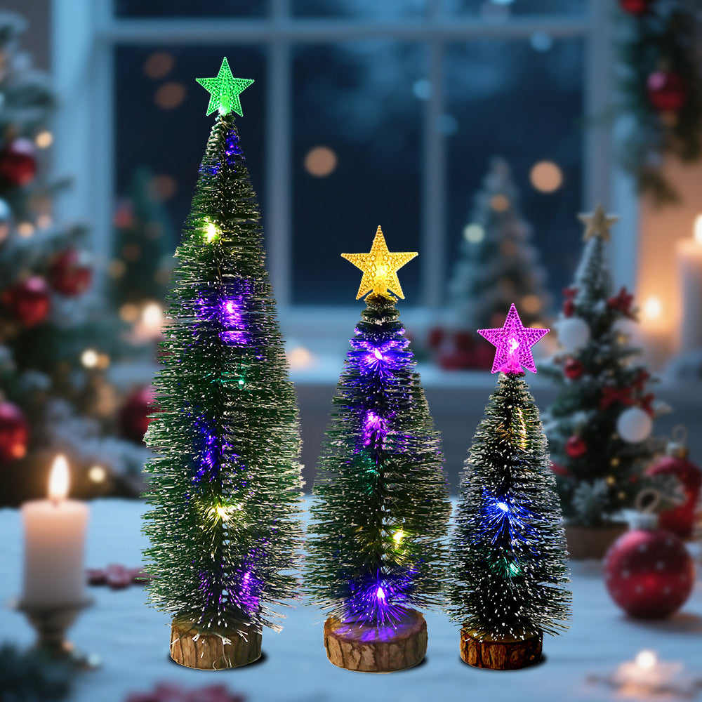 Mini-Weihnachtsbaum mit LED-Beleuchtung und Stern
