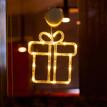 LED-Fensterdekorationsleuchte mit Saugnapf für Weihnachten