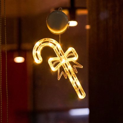 LED-Fensterleuchte mit Saugnapf, weihnachtliches Design