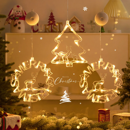 LED-Weihnachts-Sauglicht für Fenster und Glas