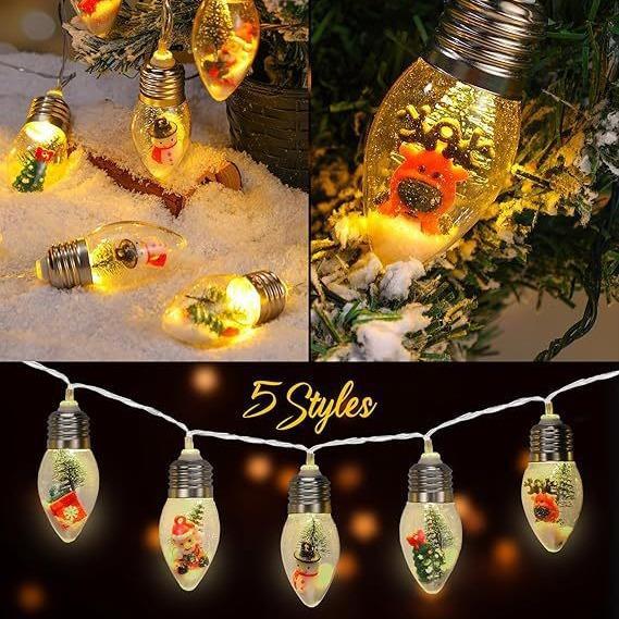 LED-Lichterkette mit weihnachtlichen Motiven