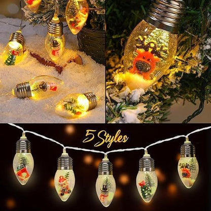 LED-Lichterkette mit weihnachtlichen Motiven
