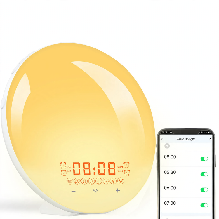 Smarter LED-Sonnenaufgangs-Wecker mit App-Steuerung