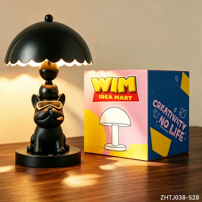 Französische Bulldoggen-Tischlampe mit Touchsteuerung
