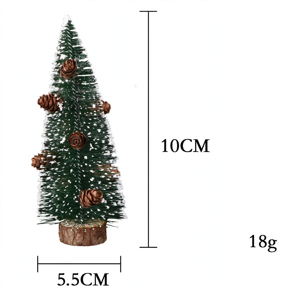 Mini-Weihnachtsbaum mit Holzsockel, beschneit, 10-40cm