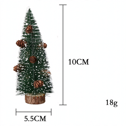 Mini-Weihnachtsbaum mit Holzsockel, beschneit, 10-40cm