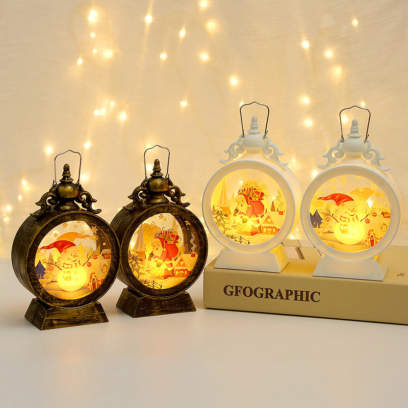 Dekorative LED-Laterne mit Weihnachtsmotiv