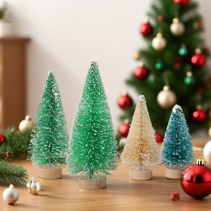 Miniatur-Weihnachtsbäume aus Sisal
