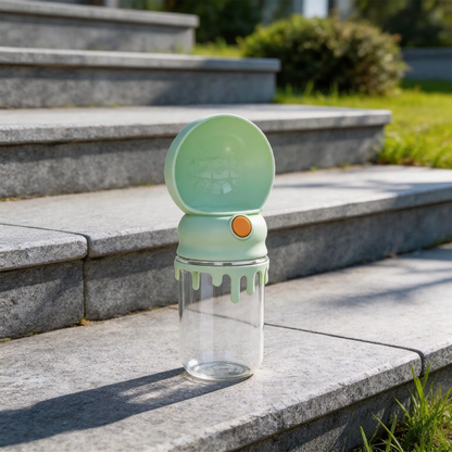 Tragbare Wasserflasche für Haustiere mit Druckventil