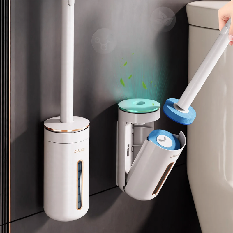 Toilettenbürste mit austauschbaren Bürstenköpfen