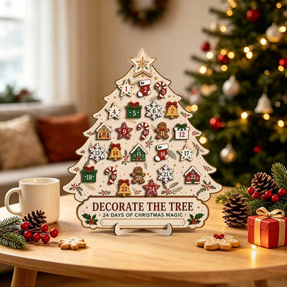 DIY-Adventskalender aus Holz zum Aufhängen