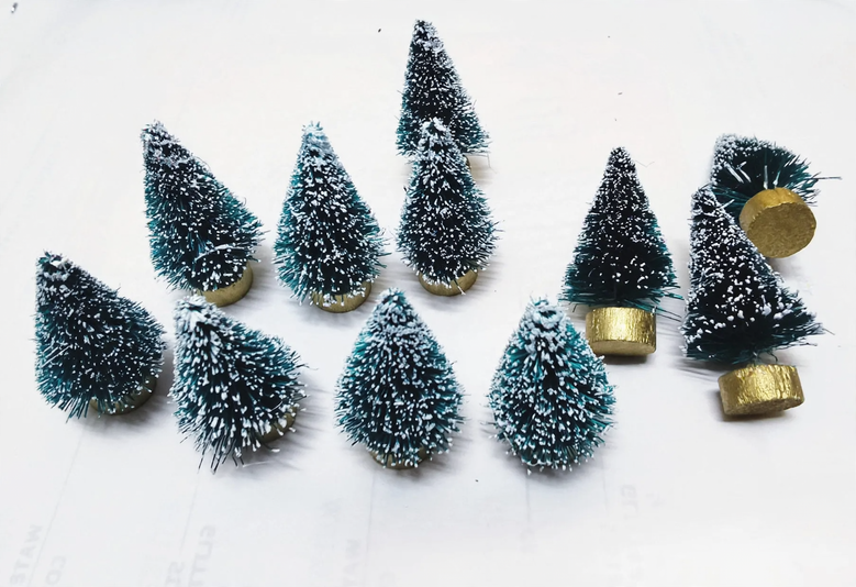 Mini-Weihnachtsbaum-Tischdekoration, Sisal