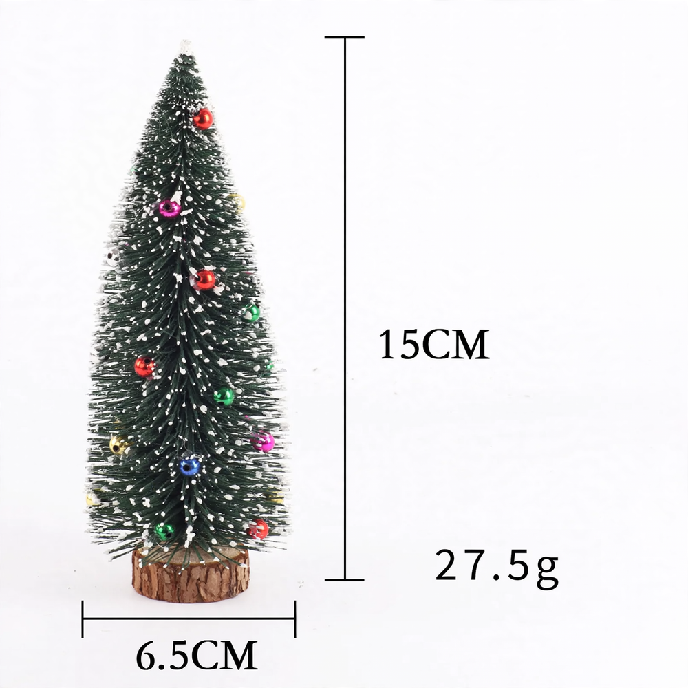 Mini-Weihnachtsbaum mit Beflockung und Perlen
