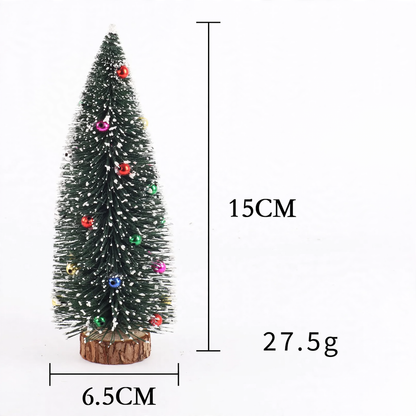 Mini-Weihnachtsbaum mit Beflockung und Perlen