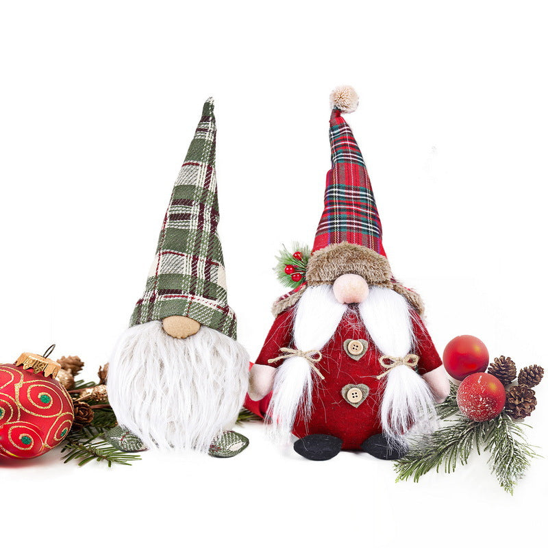 Dekorative Weihnachts-Wichtelfigur, sitzend, 35 cm