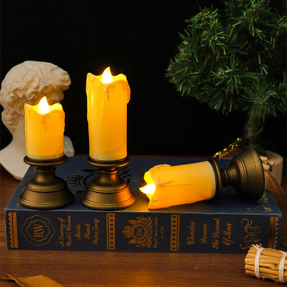 LED-Kerze mit Tropfenoptik im Vintage-Stil