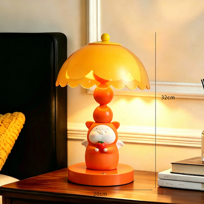 Engel-Schweinchen-Tischlampe