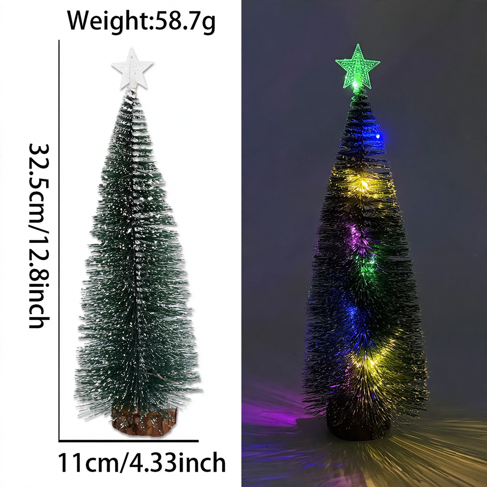 Beleuchteter Mini-Weihnachtsbaum mit Stern, verschiedene Größen