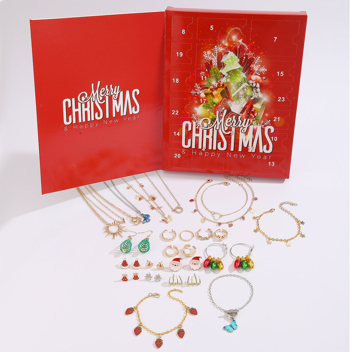 Weihnachts-Adventskalender mit Schmuck-Überraschungen