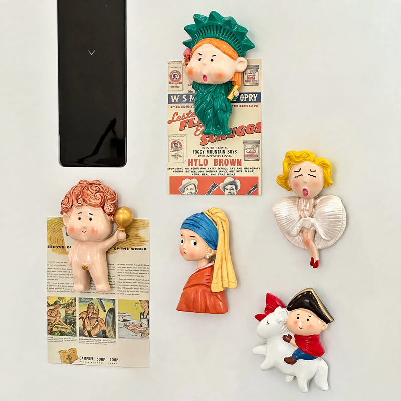 3D-Kunstharz-Kühlschrankmagnete, europäischer Stil