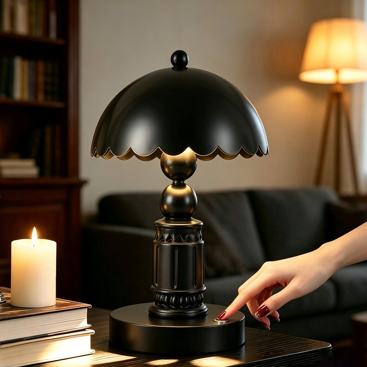 Französische Rokoko-Tischlampe mit Säulendesign