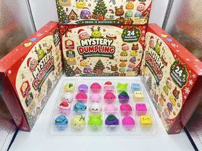 Weihnachts-Adventskalender mit 24 Quetsch-Figuren