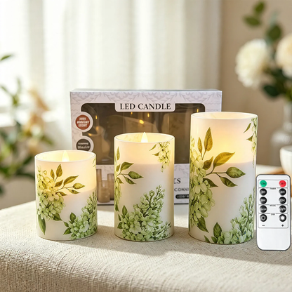 Wiederaufladbare LED-Kerzen im 3er-Set
