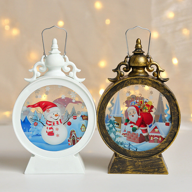 Dekorative LED-Laterne mit Weihnachtsmotiv