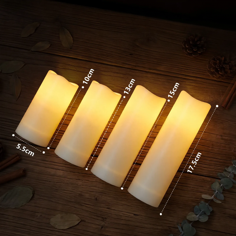 Wasserdichtes LED-Kerzen-Set, 12-teilig, ABS-Kunststoff