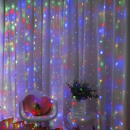 LED-Vorhang-Lichterkette mit Kupferdraht, USB