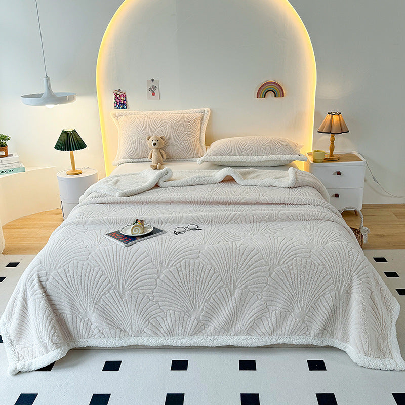 Doppelseitige Milchfaser-Fleece-Decke, vielseitig einsetzbar