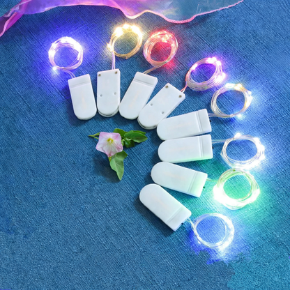 LED-Kupferdraht-Lichterkette mit Knopfzellen-Batterie