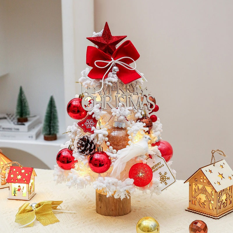 Mini-Weihnachtsbaum mit Beflockung für den Tisch