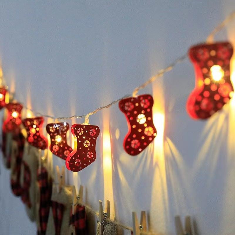 Dekorative LED-Lichterkette mit Eisen-Elementen