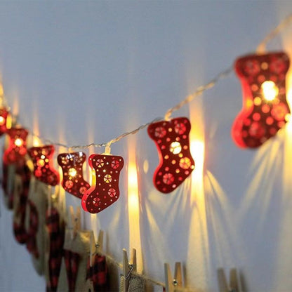 Dekorative LED-Lichterkette mit Eisen-Elementen