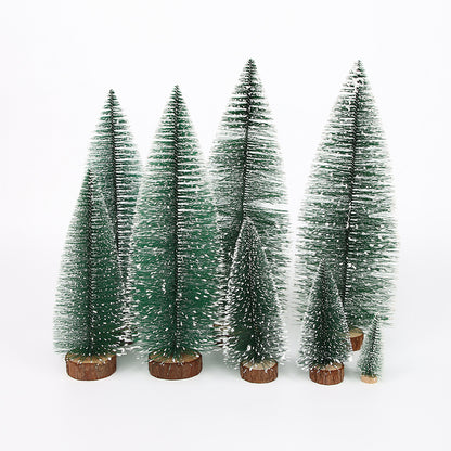 Mini-Weihnachtsbaum aus PVC, beschneit, verschiedene Größen