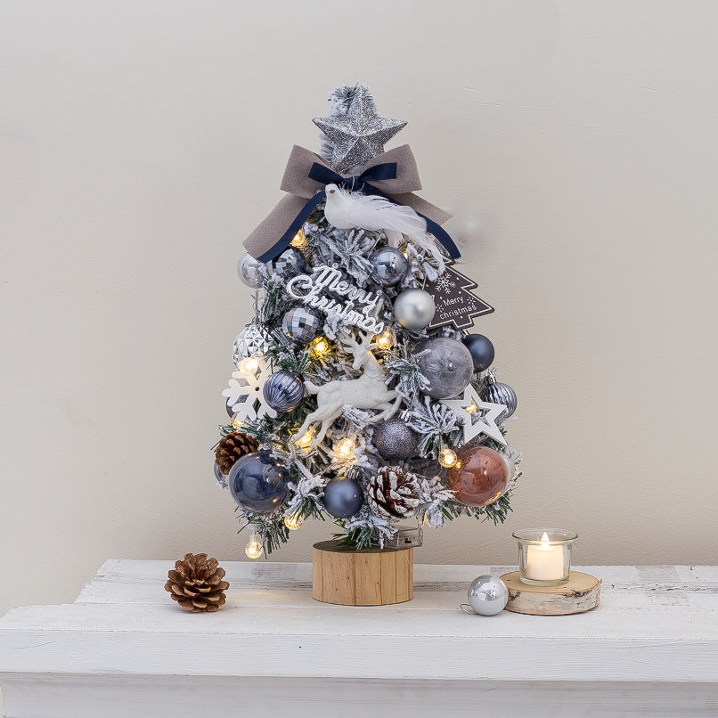 Mini-Weihnachtsbaum-Set mit LED-Beleuchtung, 50 cm