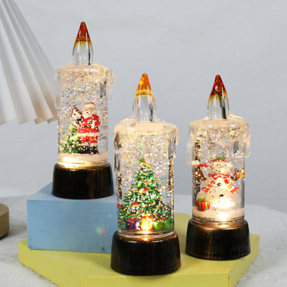 Weihnachtliche Schneekugel-Nachtlichter mit Beleuchtung