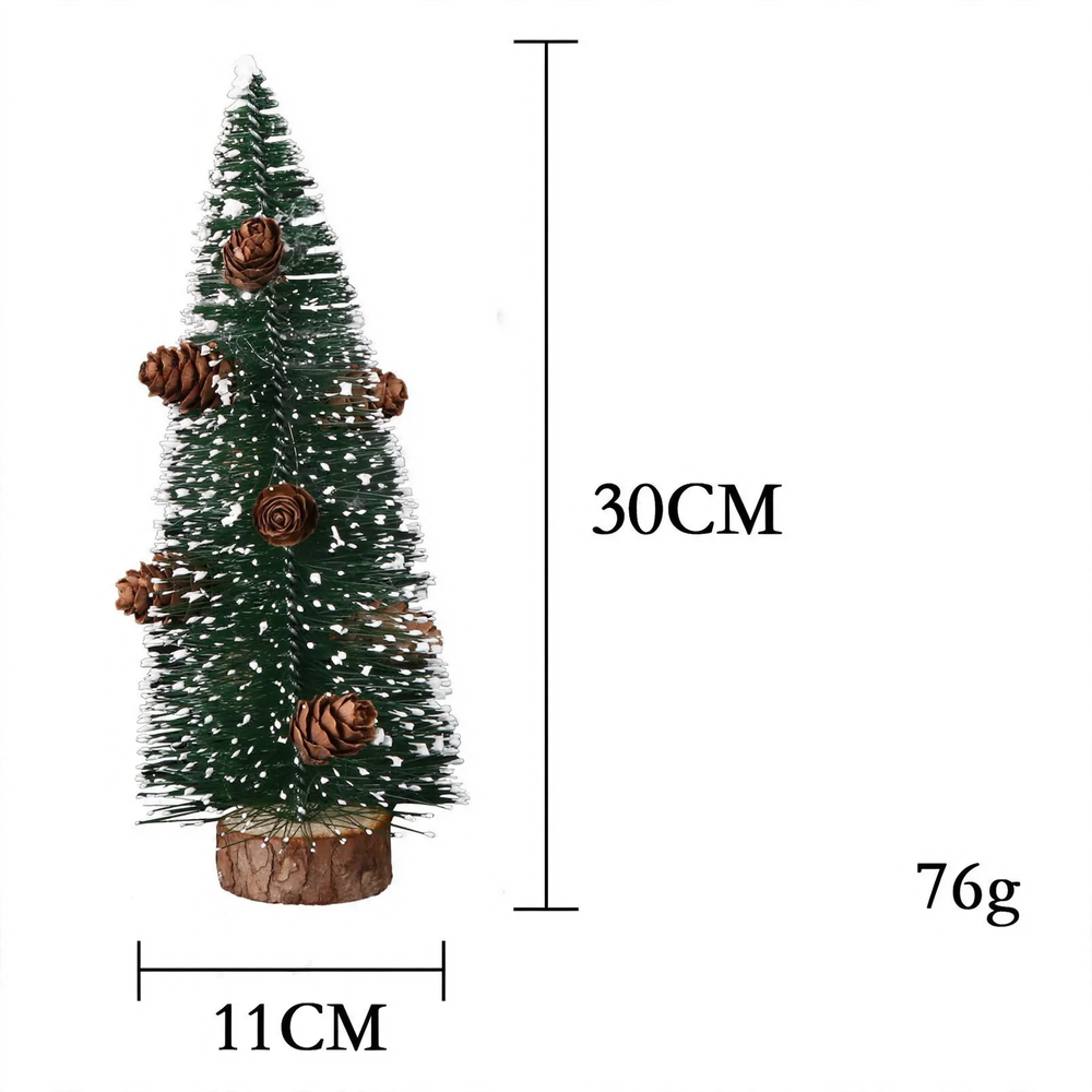 Mini-Weihnachtsbaum mit Holzsockel, beschneit, 10-40cm